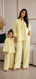 Ensemble Mère Fille Jabador Jaune Pastel