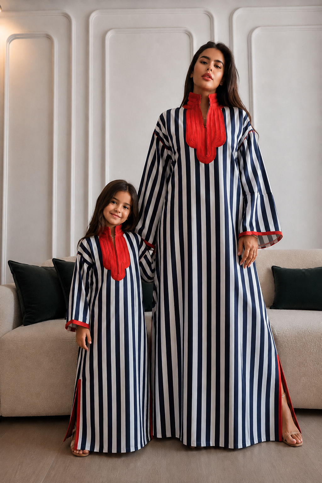 Ensemble Fille Jabador Bleu Marine & Rouge